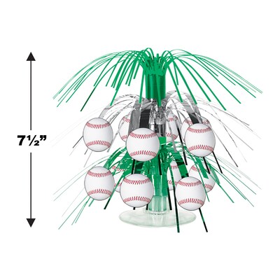 Beistle Baseball Mini Centerpiece, Green/White, 3/Pack (54099)