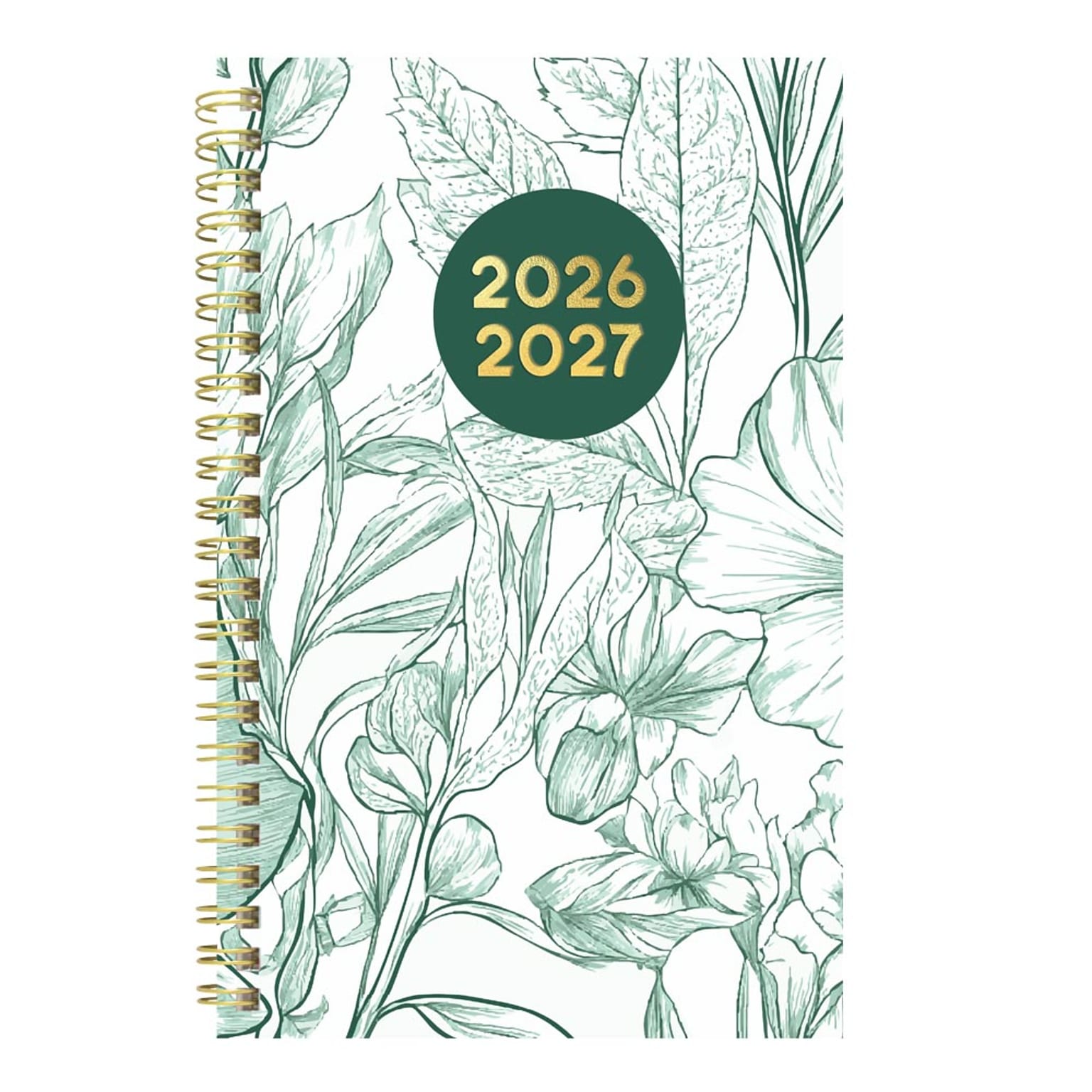 2026-2027 Blueline Academic 8 x 5 Weekly & Monthly Planner, Poly Cover, Floral Green (CA114PM.02)