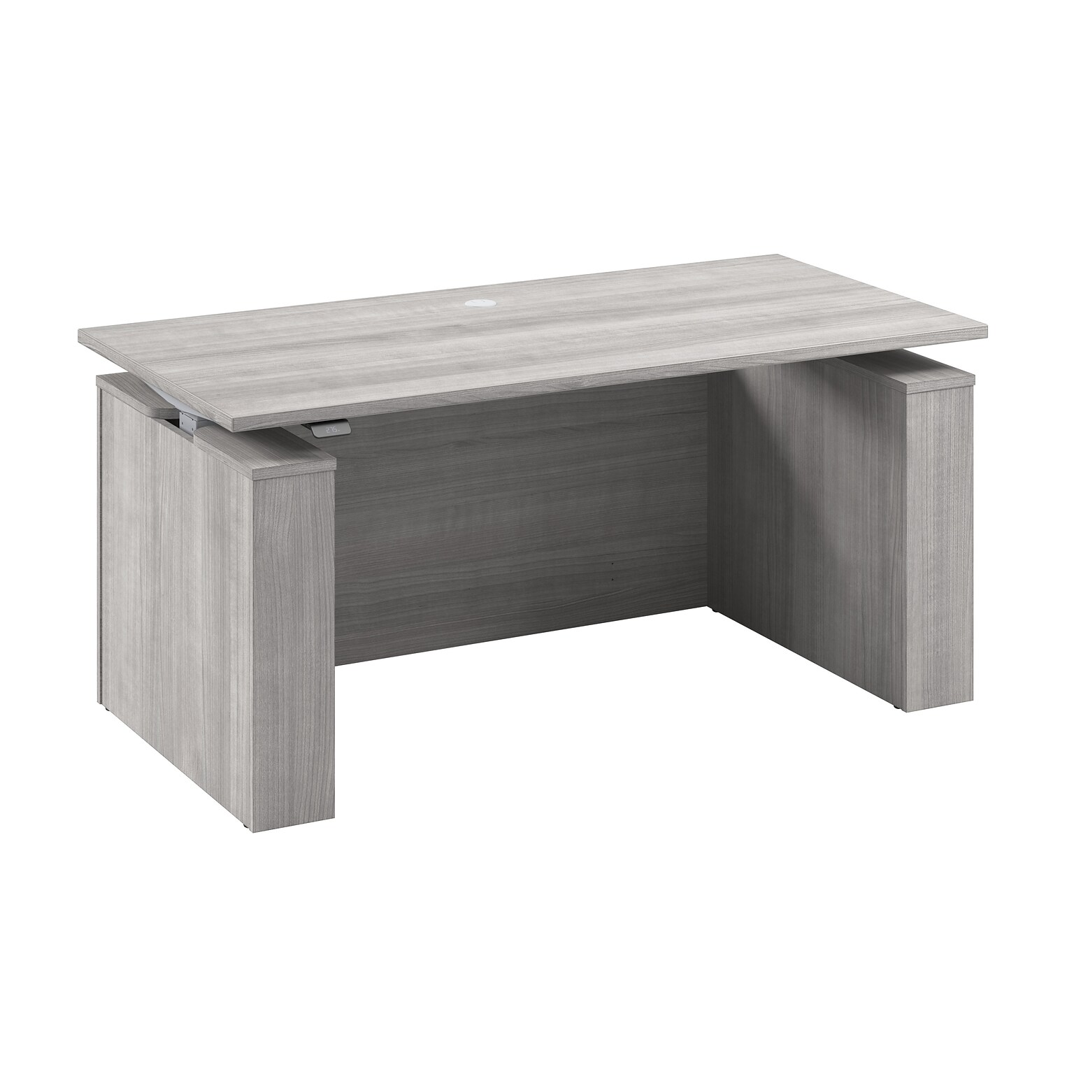 Bush Business Furniture Stratus 60W Electric Rectangular Adjustable Standing Desk with Modesty Panel, Platinum Gray (SUT003PG)