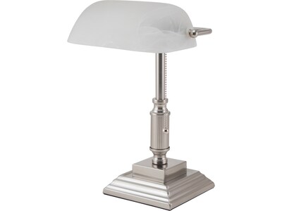 V-Light LED Desk Lamp, 14.8"H, White Brushed Nickel (8VS688029BN)