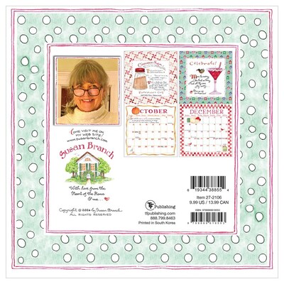 2027 TF Publishing Susan Branch 7" x 7" Monthly Wall Calendar, Multicolored (27-2106)