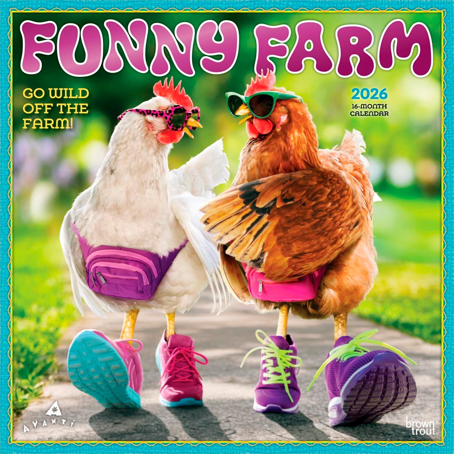 2026 BrownTrout Funny Farm 12 x 12 Monthly Wall Calendar (9798330701452)
