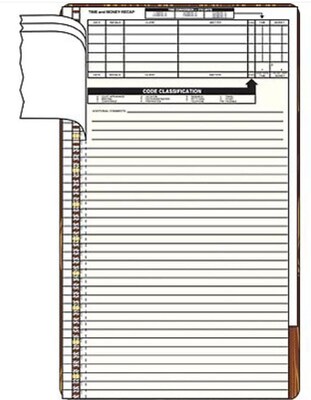 San25SH Timekeeping System, 30 Shingled Pre-printed Timekeeping Slips for SAN-27 Sheet