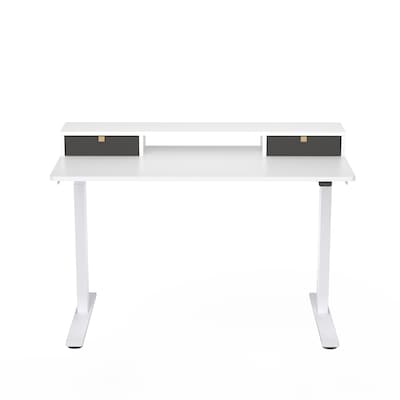 FlexiSpot EC9W Series 48" W Electric Adjustable Standing Desk, White (EC9WDO04W)