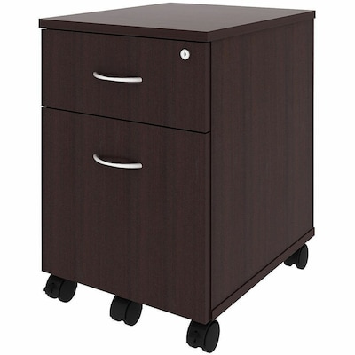 Lorell Standard 2-Drawer Mobile Vertical File Cabinet, Letter/Legal Size, Espresso (LLR18247)