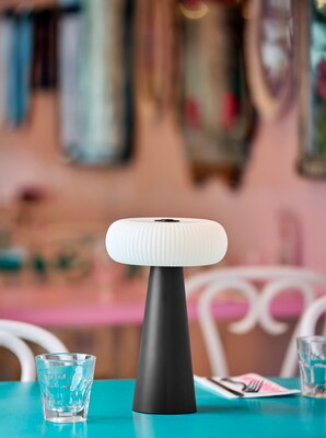 Adesso Ozzie LED Cordless Indoor/Outdoor Table Lamp, 11.25"H, Black (3114-01)