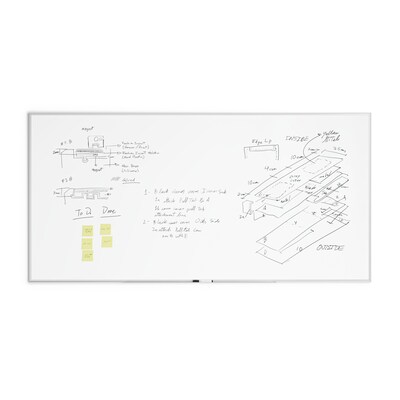 U Brands Melamine Dry Erase Whiteboard, 95" x 47", Silver Aluminum Frame (064U00-01)