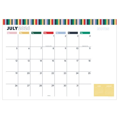 2026-2027 TF Publishing Long Weekend 17 x 12 Academic Monthly Desk Pad Calendar (AY27-8502)
