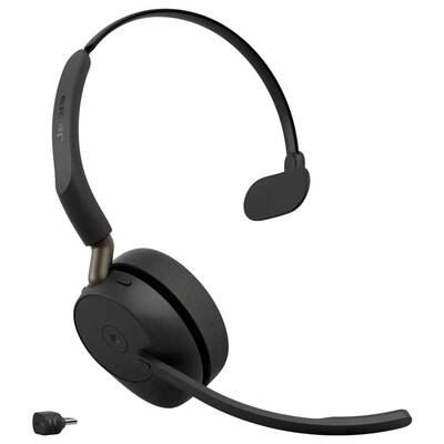 Jabra Evolve3 65 Noise Canceling Bluetooth Mono Headset, USB-C, MS Certified (36599-899-899)