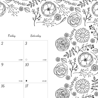 2026 Blueline DoodlePlan 22" x 17" Monthly Desk Pad Calendar, Black/White (C2917311)