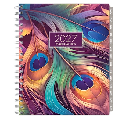 2027 Excello Brands Essential Pro 7" x 9" Weekly & Monthly Planner, Pastel Peacock (ESPRO-CY27-79-61)