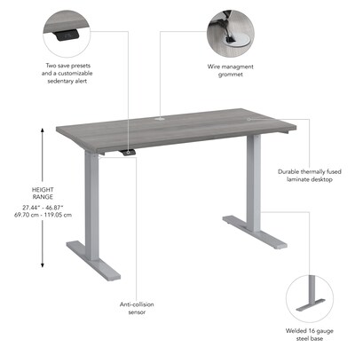 Bush Business Furniture Move 60 Series 48"W Electric Height Adjustable Standing Desk, Platinum Gray/Cool Gray (M6S4824PGSK)