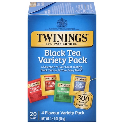 Twinings Assorted Black Tea Bags, 20/Box (F05320)