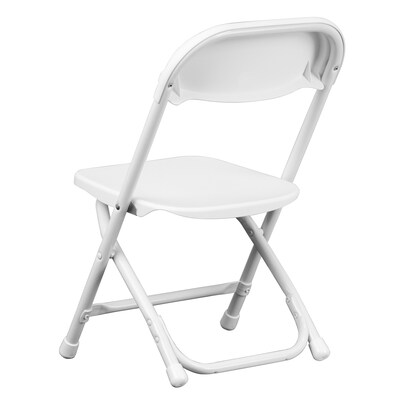 Flash Furniture Kids Plastic Armless Folding Chair, White, 10/Pack (10YKIDWH)