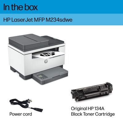 HP LaserJet MFP M234sdwe Wireless All-in-One Printer, Scan, Copy, Fast, 6 mos Free Toner with HP+, Best for Small Teams (6GX01E)