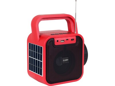 Jensen Wireless Bluetooth Radio with Flashlight, Red/Black (JEP-175)