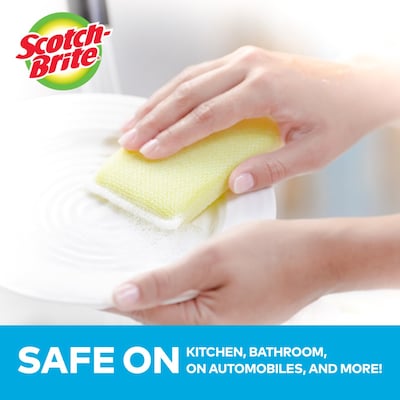 Scotch-Brite Dobie All-Purpose Non-Scratch Scouring Pad, Yellow, 3/Pack (723-2F)