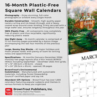 2026 BrownTrout Bygone Days 12" x 12" Monthly Wall Calendar (9781773728681)