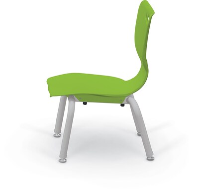 MooreCo 10" Hierarchy Student Chair with 4 Legs, Green/Platinum Base (703673561716)