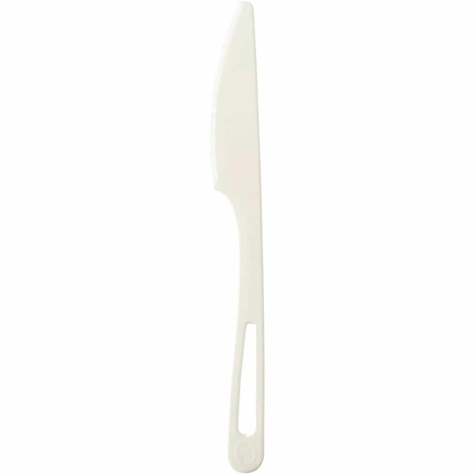 World Centric Compostable TPLA Knives, Beige, 24 Pieces/Pack (WORKNPSR)