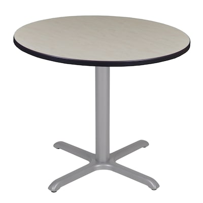 Regency Cain 36 Round Laminate X Base Breakroom Table, Maple/Grey (TB36RNDPLGY)