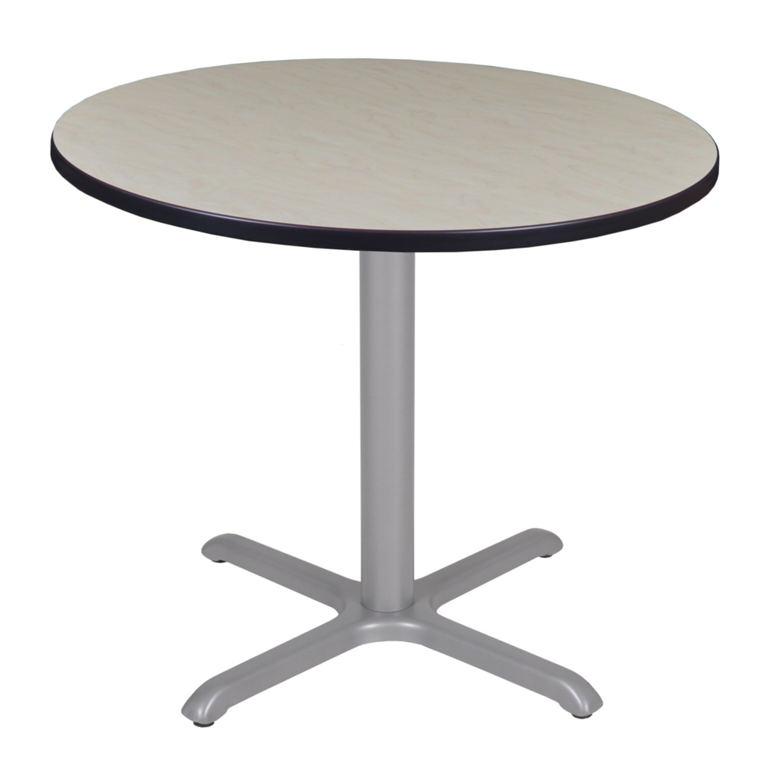 Regency Cain 36 Round Laminate X Base Breakroom Table, Maple/Grey (TB36RNDPLGY)
