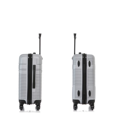 InUSA Resilience 20" Hardside Carry-On Suitcase, 4-Wheeled Spinner, TSA Checkpoint Friendly, Silver (IURES00S-SIL)