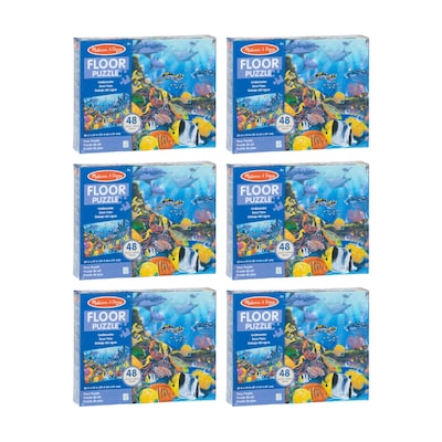 Melissa & Doug 48-Piece Underwater Ocean Floor Puzzle, 6/Pack (51016-CASE)
