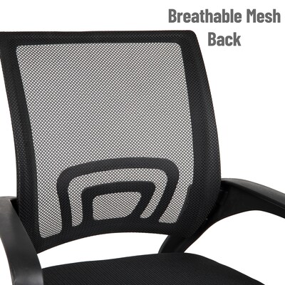 Mind Reader Ergonomic Mesh Swivel Computer and Desk Chair, Black (OFFCHAIR17-BLK)