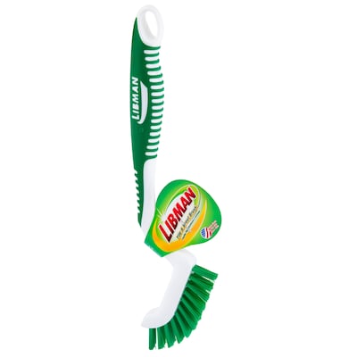 Libman Tile & Grout Brush, Green/White, 6/Carton (18)