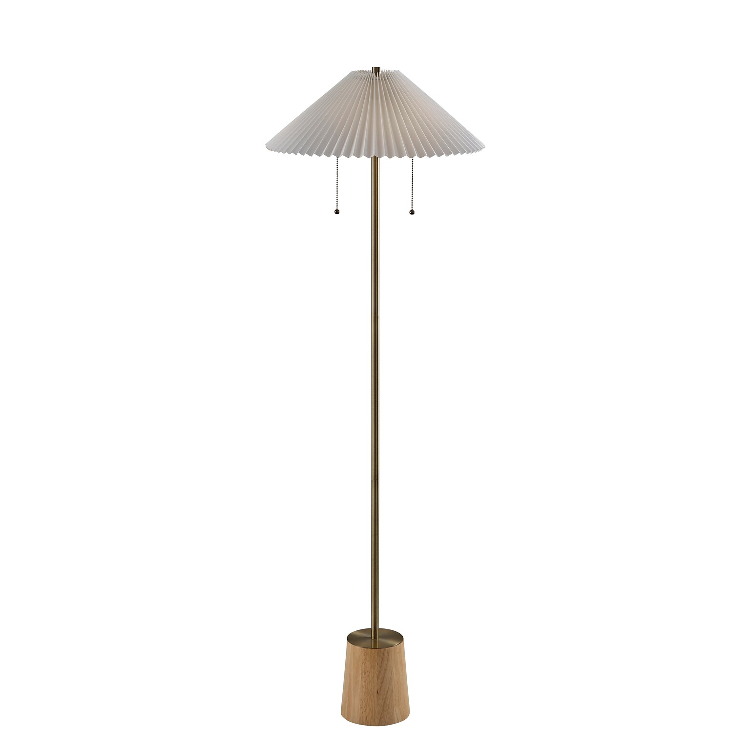Adesso Ophelia 60 Antique Brass Floor Lamp with Empire Shade (9403-21)