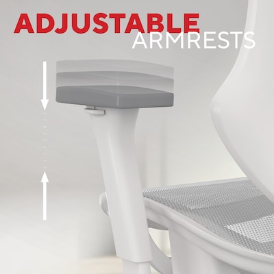 Staples Dexley Ergonomic Mesh Swivel Task Chair, Gray (UN61365)