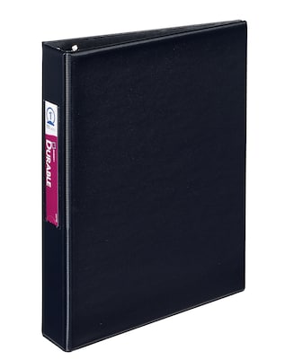 Avery Durable Mini 1 3-Ring Non-View Binders for 5 1/2 x 8 1/2 paper, Round Ring, Black (AVE27257