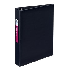 Avery Durable Mini 1 3-Ring Non-View Binders for 5 1/2 x 8 1/2 paper, Round Ring, Black (AVE27257