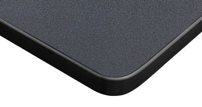 Regency Seating Cain 60" x 24" Training Table, Grey & 2 'M' Stack Chairs, Grey (MTRCT6024GY47GY)