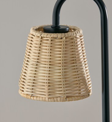 Simplee Adesso Ridgley Candlewarmer 13.25" Halogen Table Lamp, Black (SL1190-01)