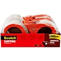 Scotch Commercial Grade Shipping Packing Tape with Dispensers, 1.88 x 54.6 yds., Clear, 4/Pack (375
