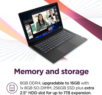 Lenovo V14 G4 14" Laptop, Intel Core i7-13620H, 8GB RAM, 256GB SSD, Windows 11 Home (83A000PDUS)