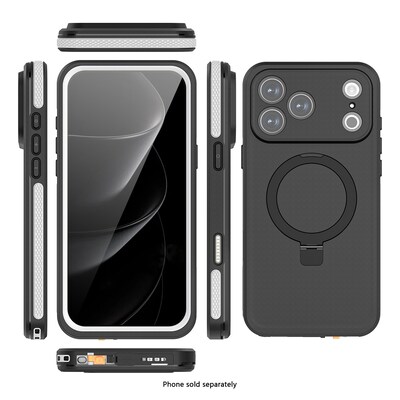 SaharaCase Oasis Series MagSafe Phone Case for iPhone 17 Pro, Shock Absorbing, Scorpion Black (CP00964)