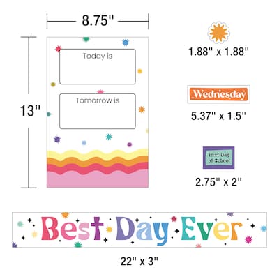 Carson-Dellosa Happily Ever Elementary Retro Remix Calendar Bulletin Board Set (110593)