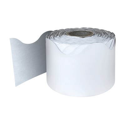 Carson Dellosa Education Rolled Scalloped Border, 2-1/4x 65, White, 3/Bundle (CD-108473-3)