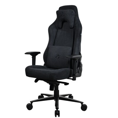 Arozzi Vernazza Supersoft Fabric Ergonomic Racing Gaming Chair, Pure Black (VERNAZZA-SPSF-PBK)