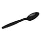 Dixie Individually Wrapped Plastic Teaspoon, Heavy-Weight, Black, 1000/Carton (PTH53C)