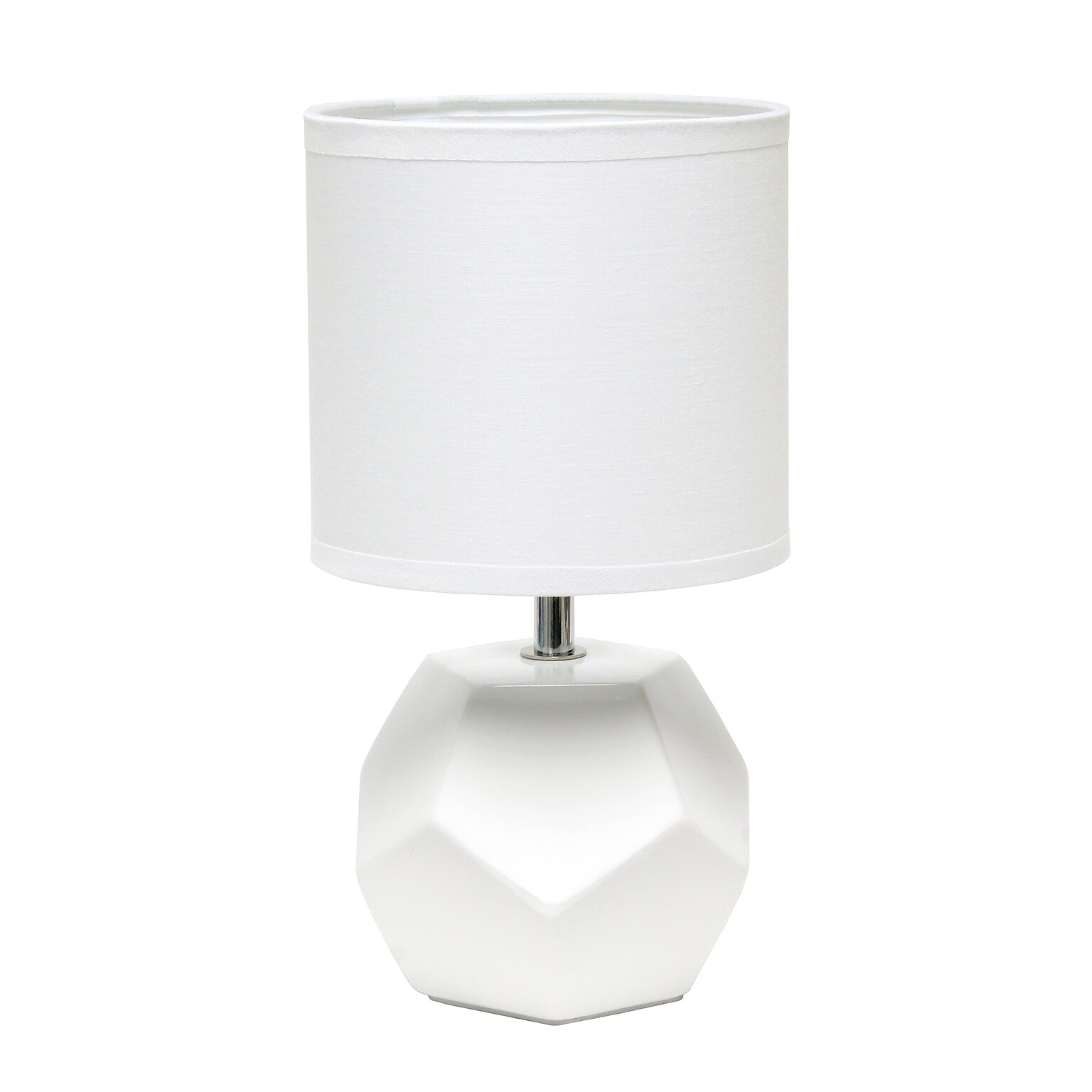 Creekwood Home Geometric 10.24 LED Table Lamp, White (CWT-1016-WH)