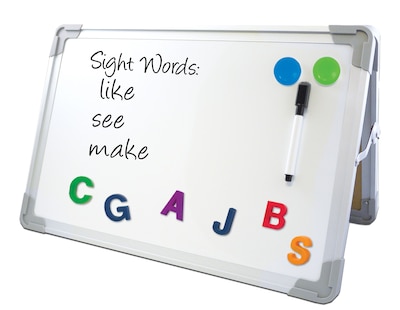 Flipside Double Sided Magnetic Dry-Erase Mobile Whiteboard Easel, 20 x 16, 3/Set (FLP50002)