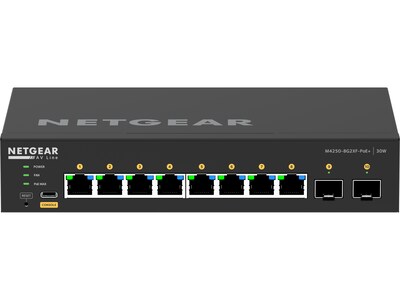 Netgear AV Line 8-Port Gigabit Ethernet Managed Switch, Black (GSM4210PX-100NAS)
