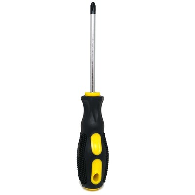 Pennzoil 4" Phillips Screwdriver, Size #2, Black & Yellow, 12/Pack, 6 Packs/Carton (14720)