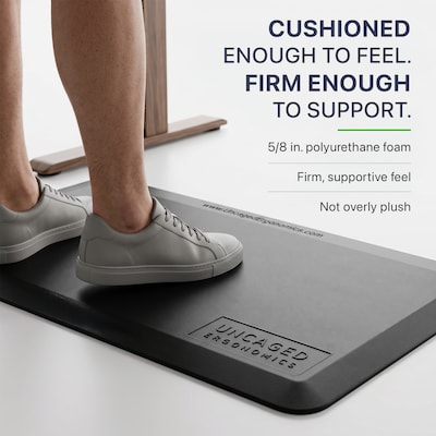 Uncaged Ergonomics Anti-Fatigue Mat, 34" x 20", Black (MAT34)
