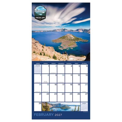 2027 TF Publishing National Parks 7" x 7" Monthly Wall Calendar, Multicolored (27-2004)