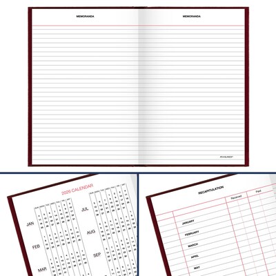 2026 AT-A-GLANCE Standard Hardcover Daily Diary, 5.75" x 8.25", Wide-Ruled, Red (SD387-13-26)